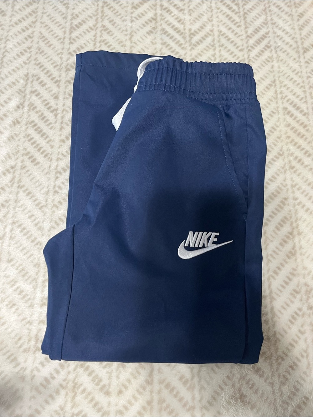 Nike Kids Navy Athletic Track Pants 6